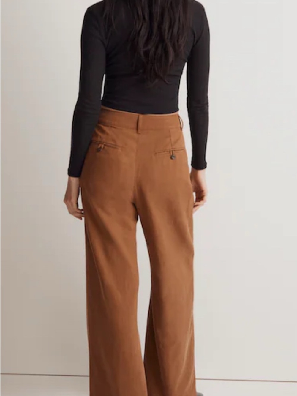 Madewell The Harlow Wide-Leg Pant in Acorn - Picture 4 of 15